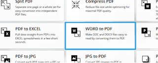 Word to file PDF Ilovepdf online