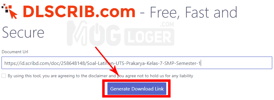 generate link download