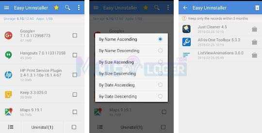 aplikasi Easy Uninstaller App Uninstall di android