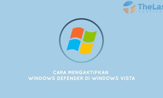 mengaktifkan windows defender di windows vista