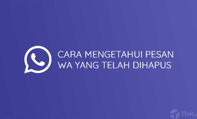 Cara Mengetahui Pesan Wa Yang Telah Dihapus