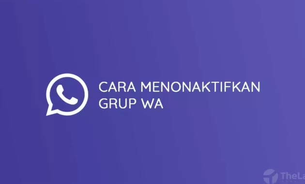 Cara Menonaktifkan Grup WA