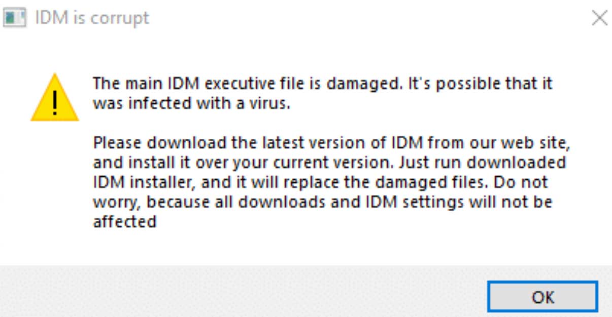 The setup files are corrupted please obtain. The file is possibly corrupt что делать. File is corrupted. The main IDM Executive file is Damaged. It's possible that it was infected with a virus.. Video file corrupted.