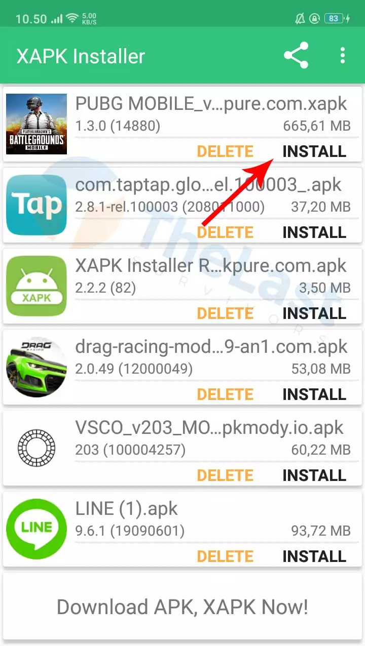 Install XAPK PUBG Korea