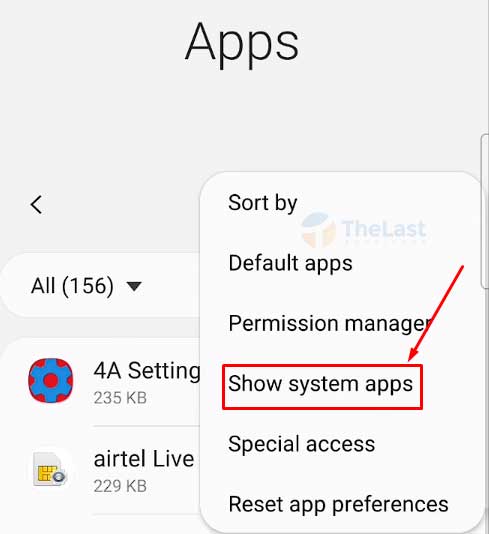 Show System Apps Playstore
