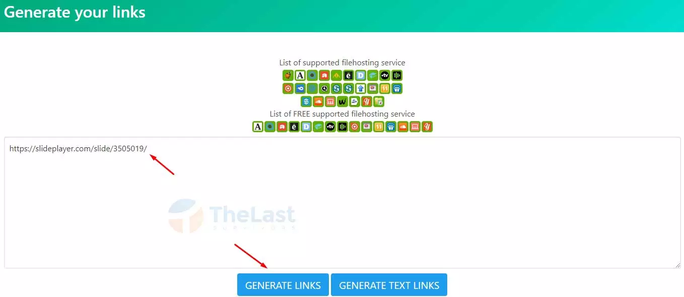 Paste di Generator Downloader Link Slideplayer