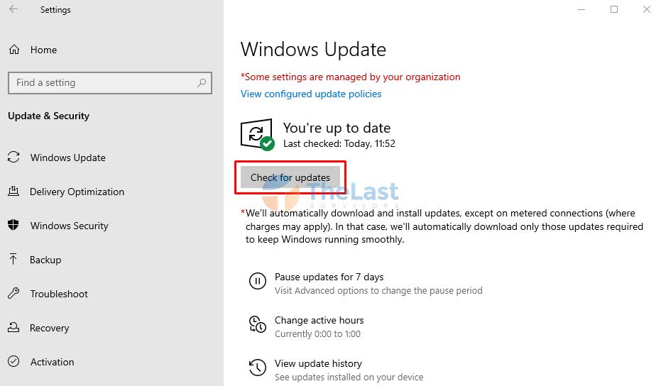 Klik lagi opsi Check Update Windows 10