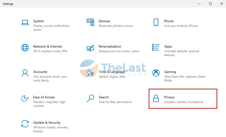 Privacy Settings Windows 10