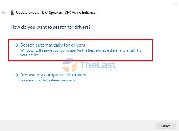 Search Automatically For Drivers