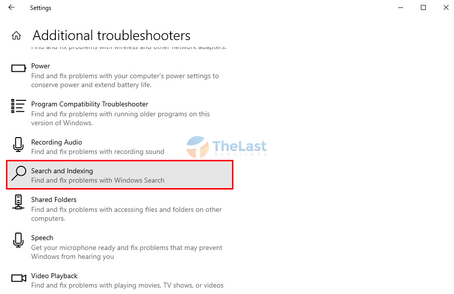 Search And Indexing Troubleshoot