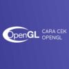 Cara Cek Opengl