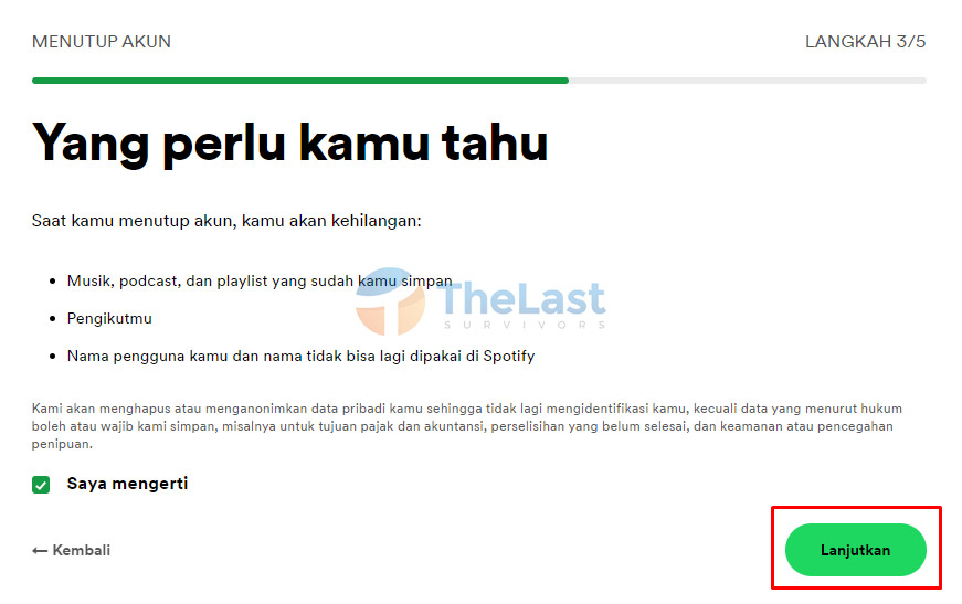 Delete Akun Spotify Pc