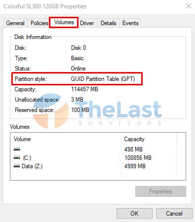 Partition Style Gpt
