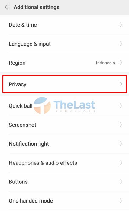 Privacy Settings Android