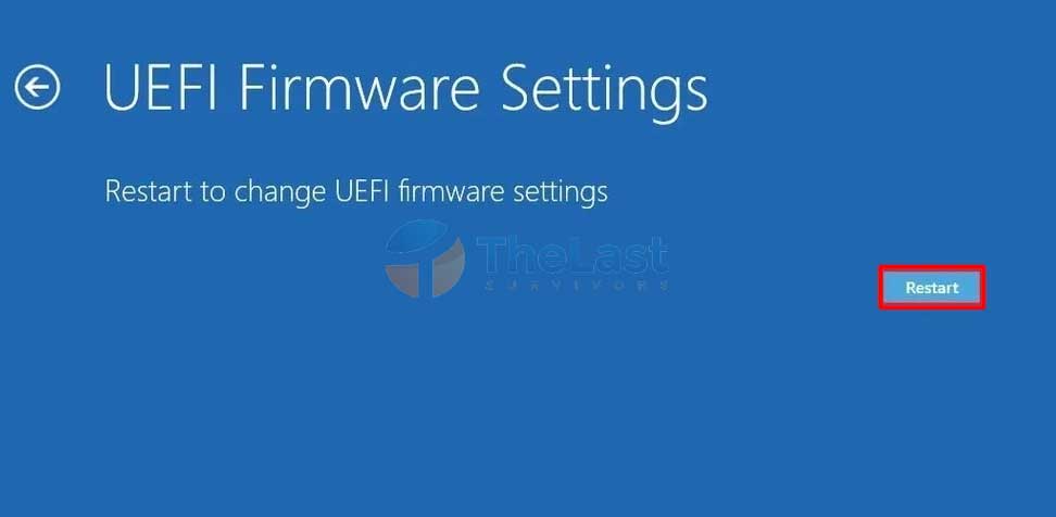 Restart Uefi Firmware Settings