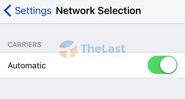 Automatic Network Selection Iphone