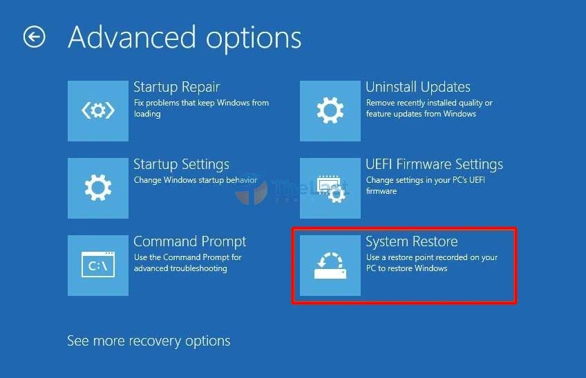 System Restore Windows 10