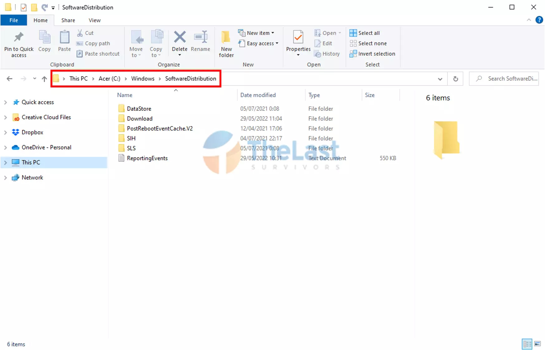 Hapus File Di Folder Software Distribution