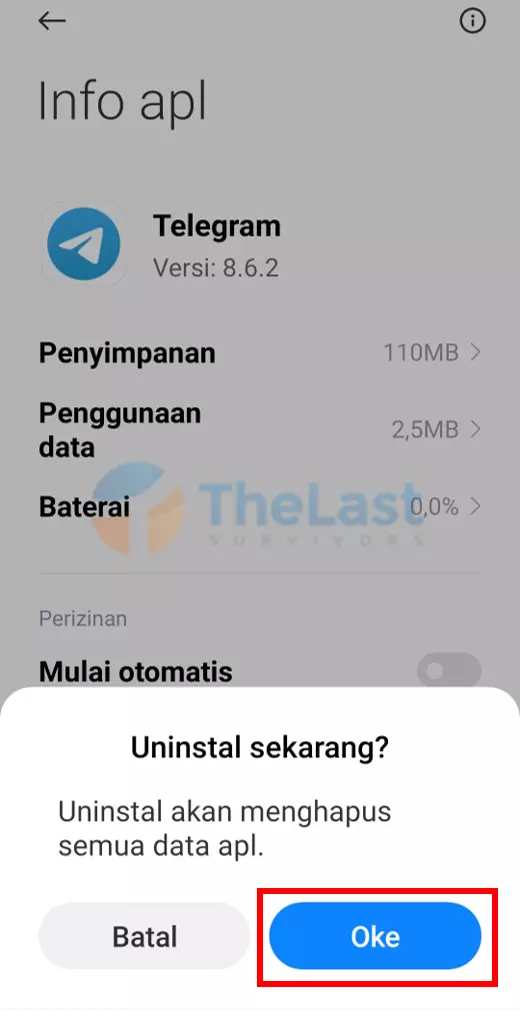 Konfirmasi Uninstall Aplikasi