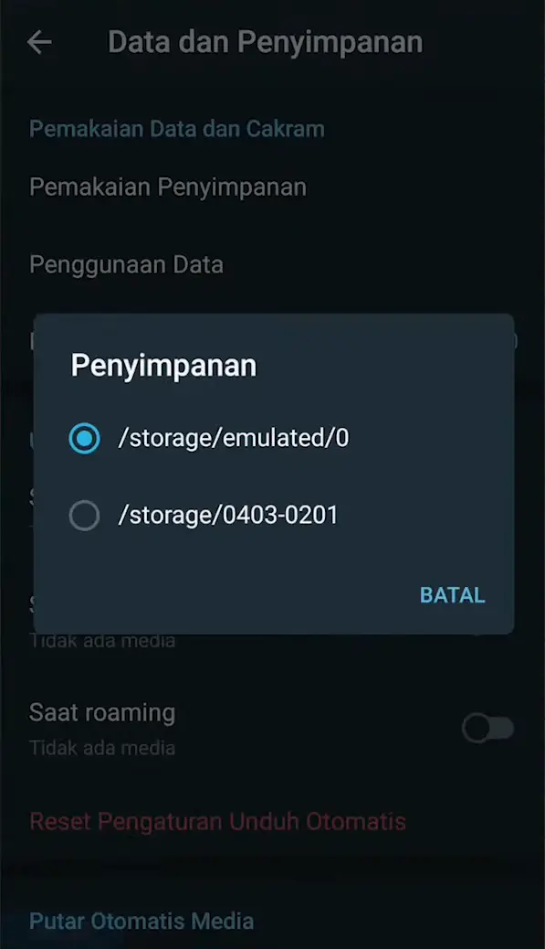Lokasi Penyimpanan Unduhan Telegram