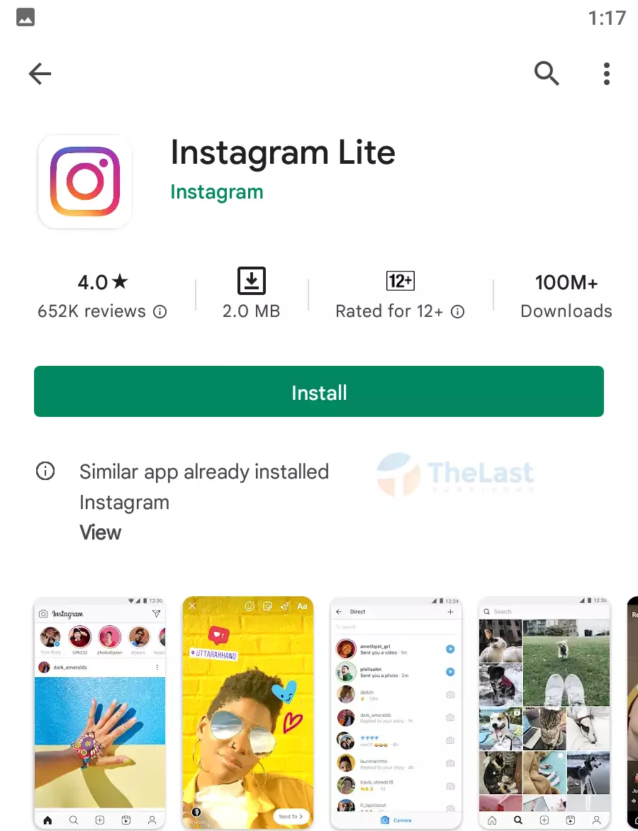 Install Instagram Lite