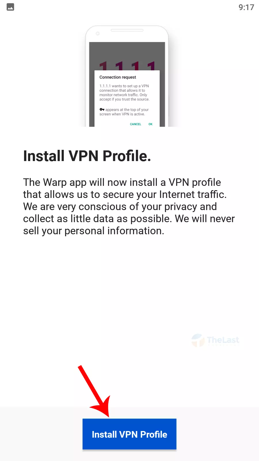 Install VPN Profile 1.1.1.1