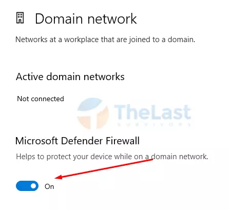 Off Microsoft Defender Firewall