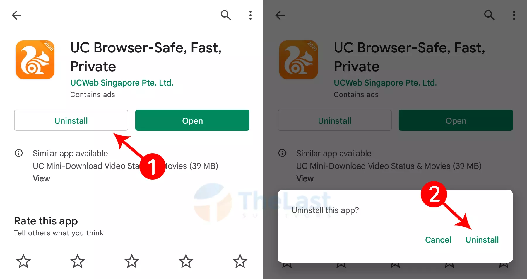 Uninstall UC Browser