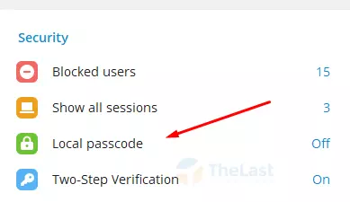 Pilih Local Passcode Telegram Desktop