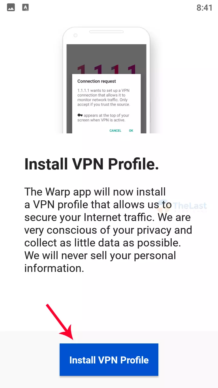 Pilih Install VPN Profile