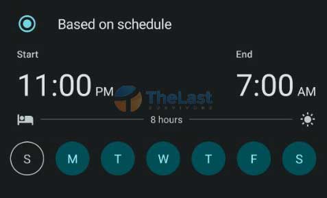 Based On Schedule Bedtime Mode