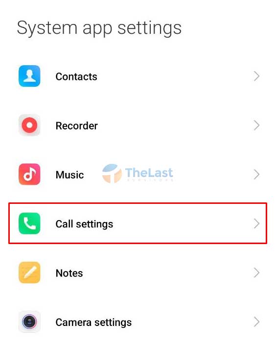 Call Settings Xiaomi