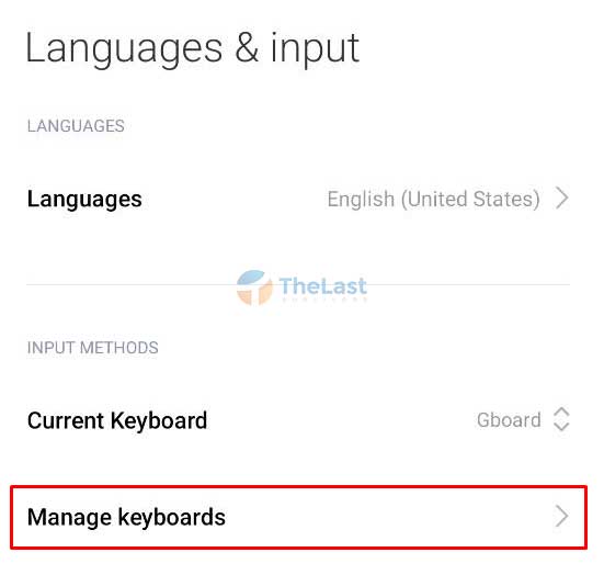 Manage Keyboards Xiaomi
