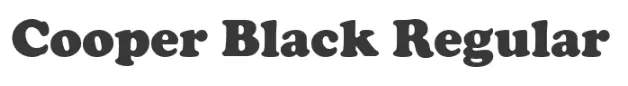 Cooper Black Reguler Font