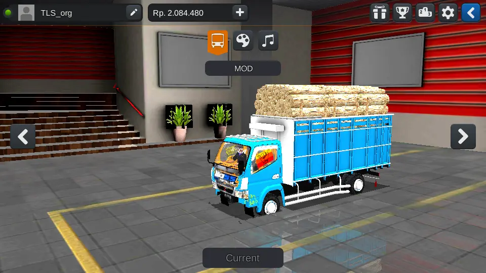 Mod Truck Canter Trondol Bawa Kayu