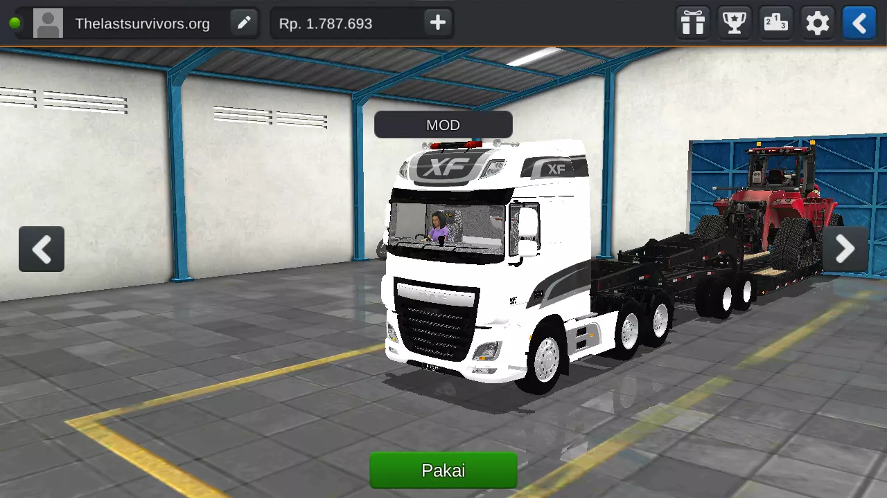 Truck Daf Xf Muat Traktor Tambang