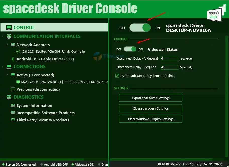 Spacedesk Driver Console Client