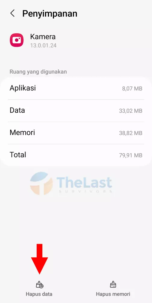 Tekan Hapus Data Kamera