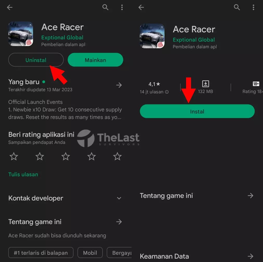 Install Ulang Ace Racer