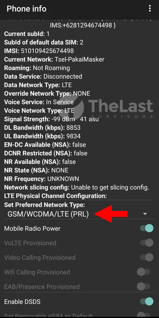 Pilih Kolom Set Preferred Network Type Di 4g Lte Only Network Pro
