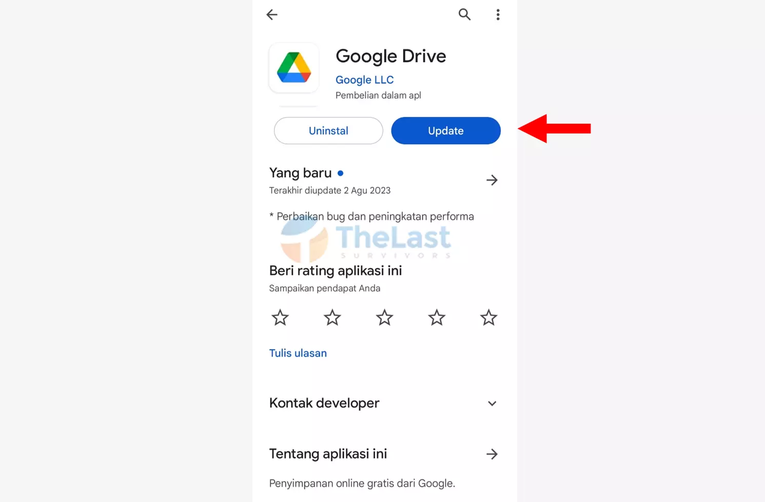 Update Aplikasi Google Drive