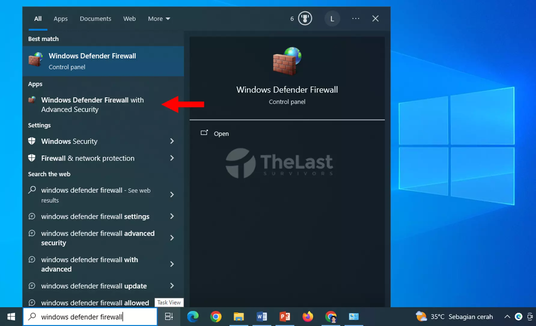 Buka Windows Defender Firewall With Advanced Security