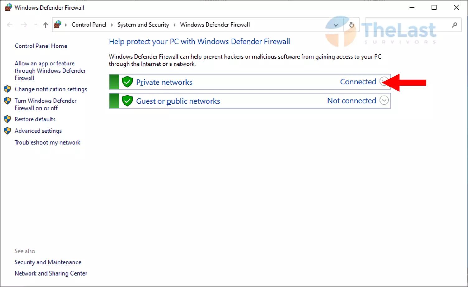 Pastikan Firewall Hidup Windows