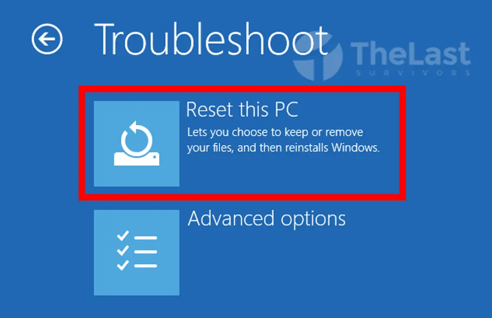 Reset This Pc Windows Troubleshoot