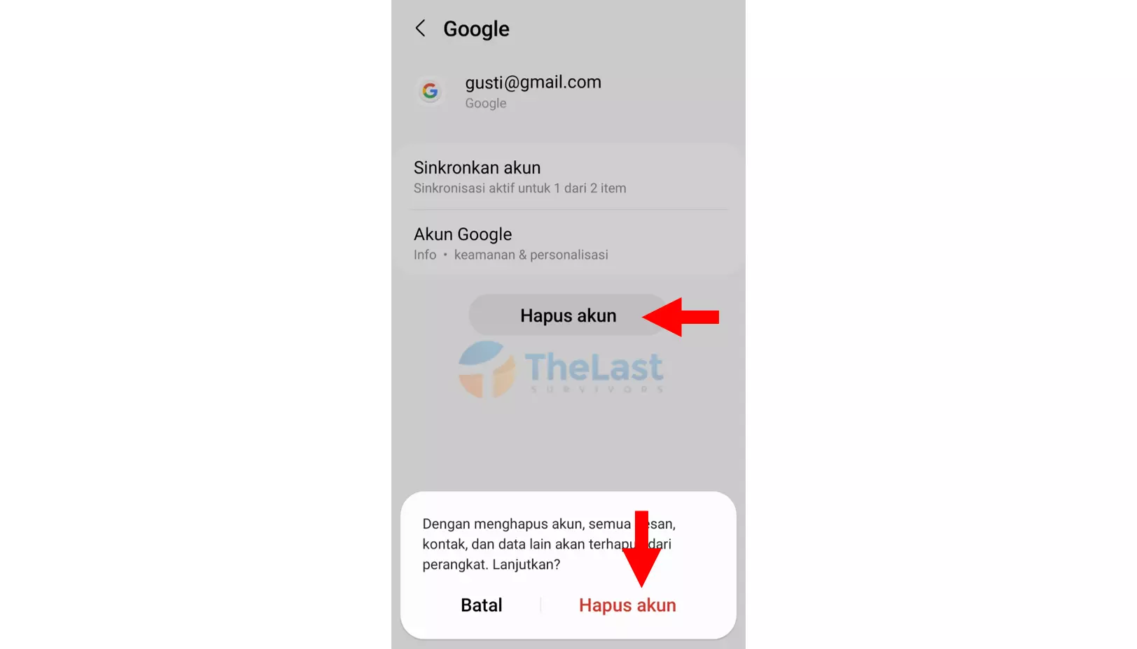 Logout Email Google Playstore